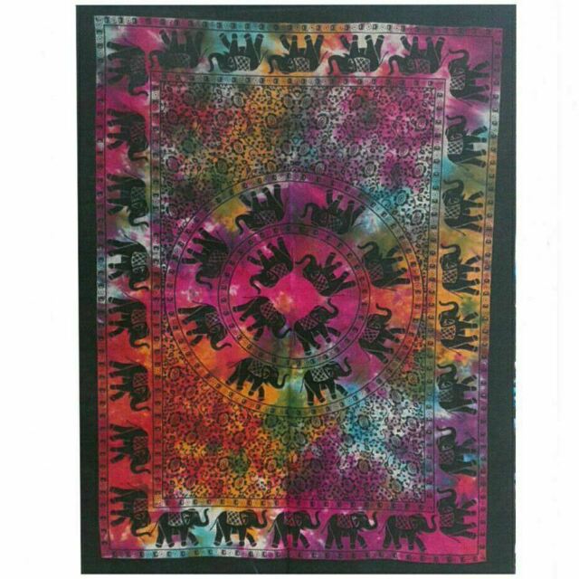 Cotton Wall Hanging Throw Art Tie Dye Hippie Mandala Indian Symbolic