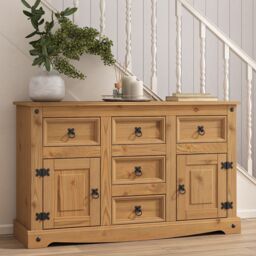 Corona Sideboard 2 Door 5 Drawer Large Cupboard Mexican Solid Pine