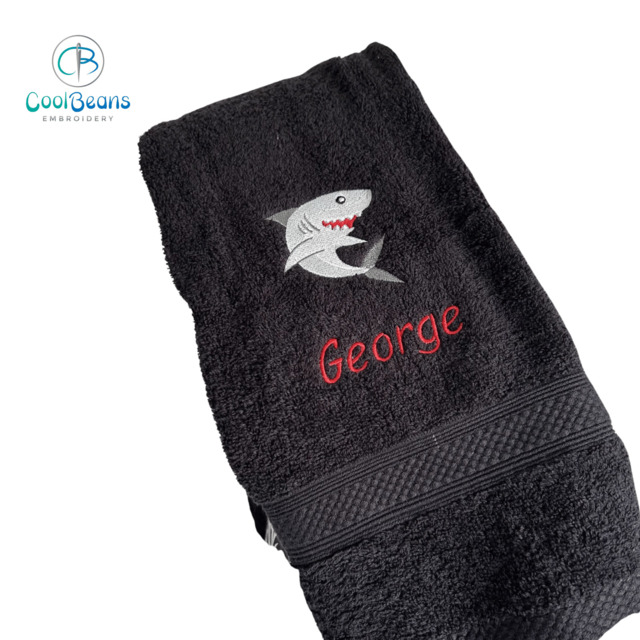 Shark Towel - Personalised - Flannel / Hand Towel / Bath Towel