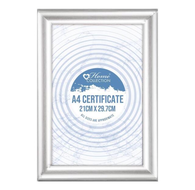 A4 Classic Silver Photo Frame Glass Certificate Picture Frame Gift