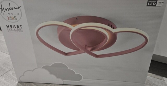 Harbour Studio Kids Edition Twin Heart Steel Pink Led Ceiling Light