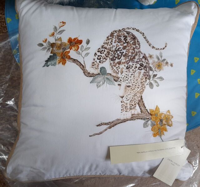 Laura Ashley Leopard Beaded Cushion Brand