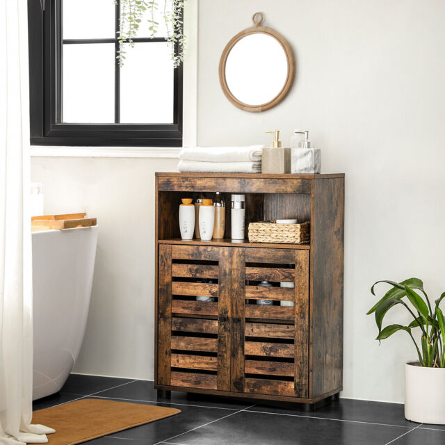 Bathroom Cabinet, Storage Cupboard, Rustic Chic Style, Adjustable