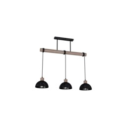 Erik Sawn Black/patinated Wood Pendant Light 3xe27 Mlp7640
