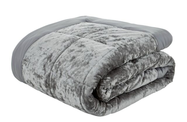Catherine Lansfield Luxury Crushed Velvet Duvet Cover Bedroom
