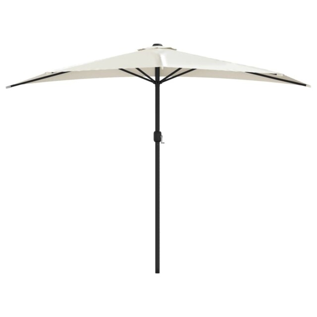 Balcony Parasol With Aluminium Pole Half Patio Umbrella Canopy Shade