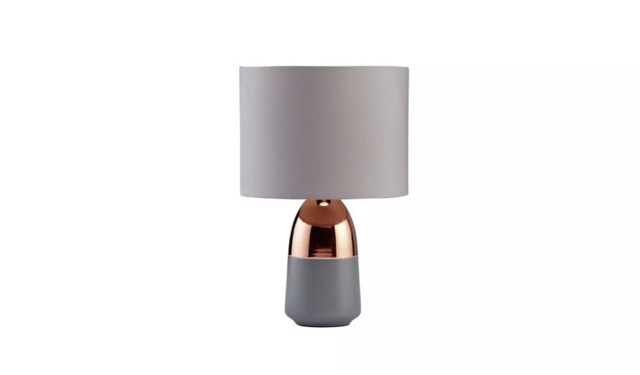 Home Duno Touch Table Lamp - Grey & Copper D01g