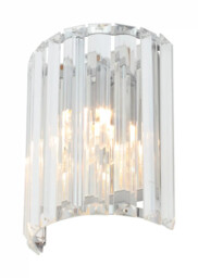 Bathroom Light Silver Pegasi Wall Ip44 Chrome Clear Crystal Glass Semi