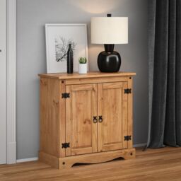 Corona Sideboard 2 Door Cupboard Solid Wood Small Mexican Pine Wooden