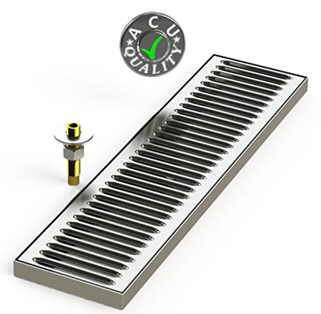 Acu Precision Sheet Metal 0150-20 Surface Mount Drip Tray With Drain
