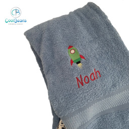Space Rocket Towel - Personalised - Flannel / Hand Towel / Bath Towel