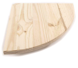Wood Corner Shelf 19cm Wooden Pine Natural Unit Wall Mounted Kit