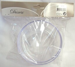 Decoris Make Your Own Giant Christmas Bauble Clear Plastic Bauble 12cm