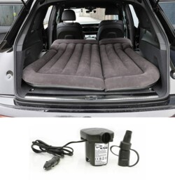 Camping Travel Inflatable Rear Car Boot Double Air Bed Mattress Grey