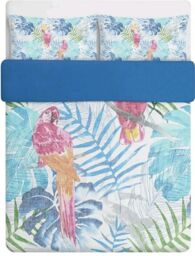 Ikea Myrstar Duvet Cover Set Pillow Cases 240x200cm Parrot Print.