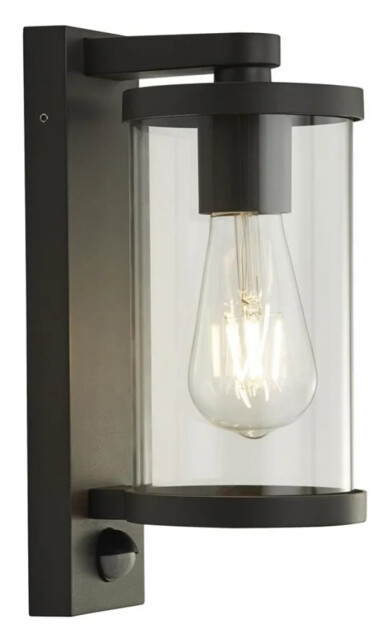 Outdoor Light Black Bakerloo Wall Ip44 Pir Motion Sensor Searchlight