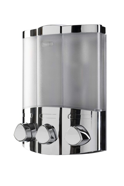 Wall Mounted Refillable Soap Dispenser 3x450ml Corner Or Flat Mount