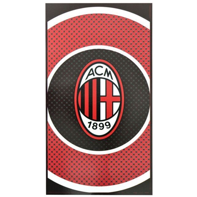 Ac Milan Bullseye Towel Birthday Christmas Football Fan Official