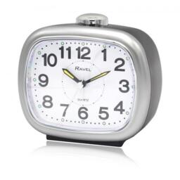 Ravel Large Sized Bedside Quartz Alarm Clock Black/silver Rc045.13