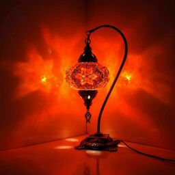 Turkish Moroccan Mosaic Lamp Handmade Tiffany Colorful Glass Desk