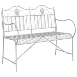 Garden Bench Steel Outdoor Seating Modern Patio Furniture Terrace Deck