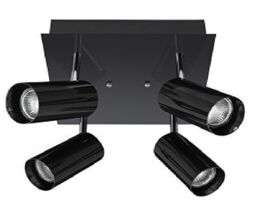 Searchlight Cotl Black And Chrome Halogen Ceiling Lights Spotlights
