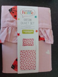 George Toddler Ladybird Duvet Set Cotbed / Junior Bed