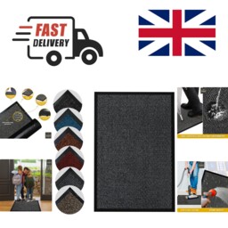 Heavy Duty Non-slip Rubber Back Doormat - Super Absorbent & Washable,