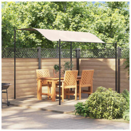 Gazebo Cream White 3x2.4m Steel Frame Polyester Canopy Outdoor Shelter