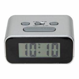 Digital Alarm Clock With Led Lights Silver Colour 5130 Wm Widdop®