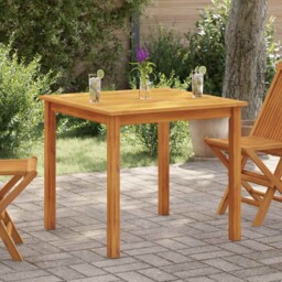 Outdoor Patio Wooden Garden Dining Table With Umbrella Hole Acacia