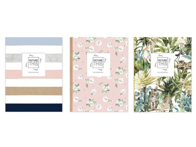 "3 X Photo Album 6""x4"" Slip In 100/200/300 Pockets Assorted Designs"