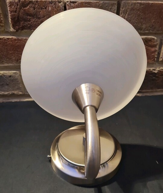 Silver Satin Chrome Wall Light With Glass Modern Endon Cagney Style
