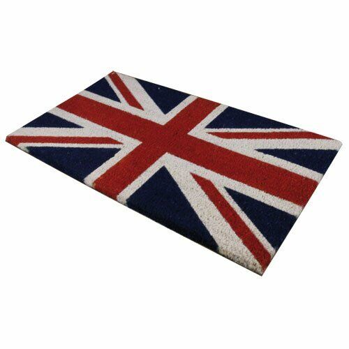 Jvl Union Jack British Flag Doormat Latex Backed Coir Floor Door Mat