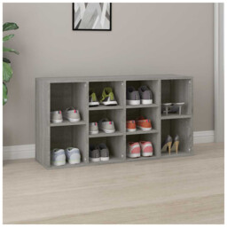 Shoe Bench Grey Sonoma 103x30x54.5cm Engineered Wood 10-shelf Entryway