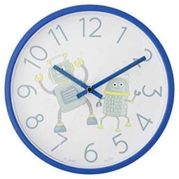 Brand Acctim Royal Blue Robot Childrens Bedroom Quartz 12hr Wall Clock
