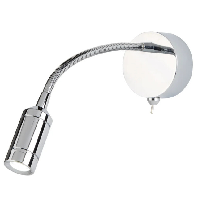 Wall Light Silver Lennon Led Flex Spot Chrome Searchlight 2256cc