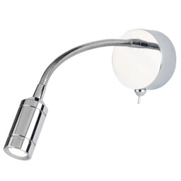 Wall Light Silver Lennon Led Flex Spot Chrome Searchlight 2256cc