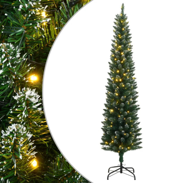 Artificial Slim Christmas Tree 300 Leds 180 Cm Vidaxl