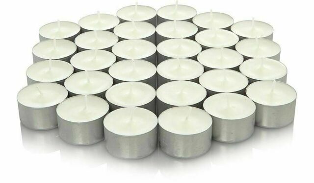 Tea Lights 8 Hour Long Burn Night Light Candles Unscented Tealights