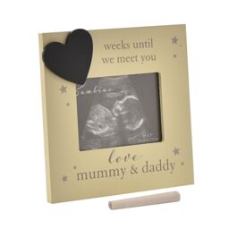 Baby Scan Photo Frame Countdown Heart Love Mummy & Daddy Ultrasound 3