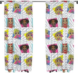 "Lol Surprise Omg Buzz Readymade Curtains 66 X 54"" Drop Matches Bedding"