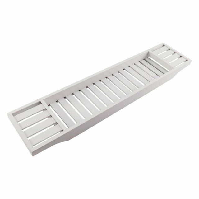 Wooden Bathroom Storage Grated Caddy Shelf Rack Bridge Tub Tray