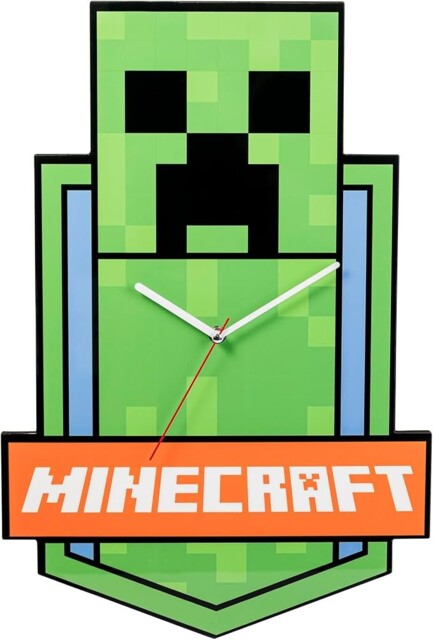 "Minecraft Creeper Huge 21"" (50cm) Battery Operated Wall Clock"
