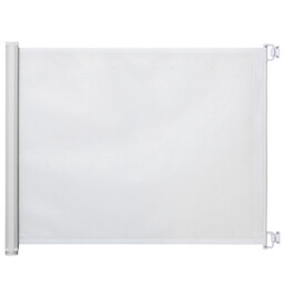 Pet Safety Gate White Steel Mesh Retractable 82.5x115cm Foldable