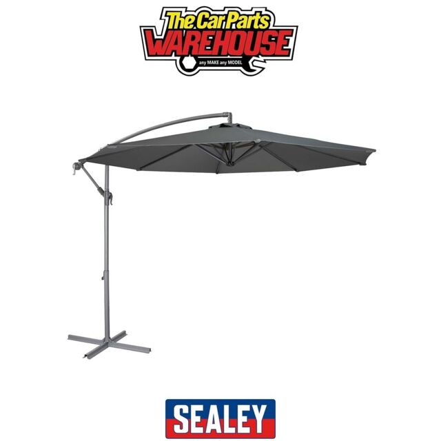 Sealey Dg264 Dellonda Banana Parasol With Cover 3m - Grey