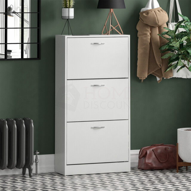Shoe Cabinet 2 3 Drawer Storage Organiser Footwear Rack Cupboard