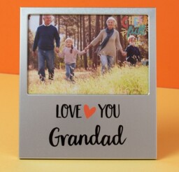 "Widdop & Co ""love You Grandad"" Aluminium Photo Frame Ideal Gift For"