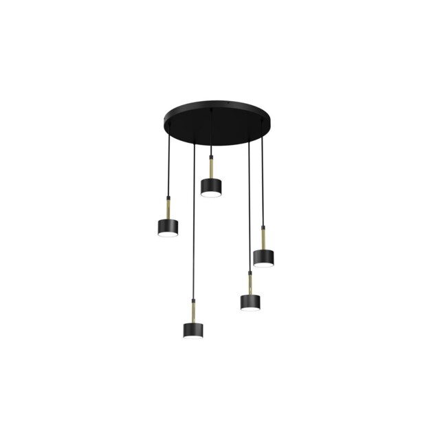 Pendant Light Arena Black/gold 5xgx53 Mlp7763