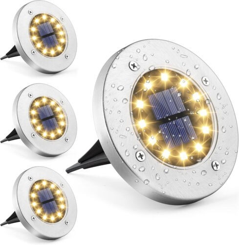 4pcs Gigalumi Solar Ground Lights 12leds In-ground Lights Solar